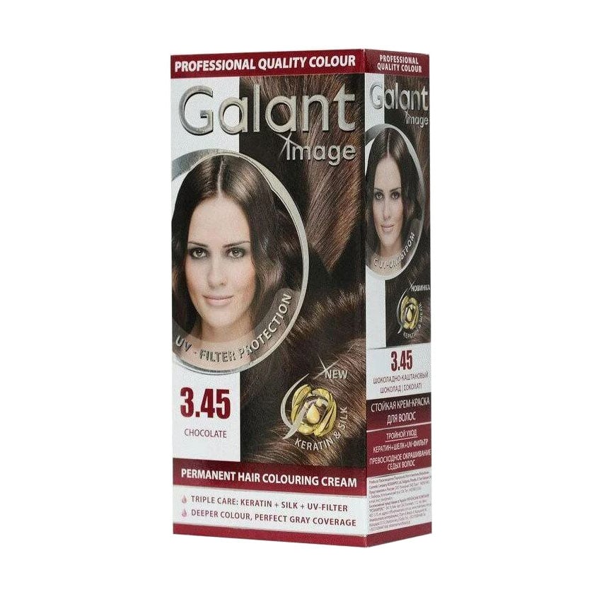 Крем-фарба для волосся Galant Image Permanent Hair Colouring Cream 3.45 Шоколадно-каштановий, 115 мл